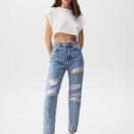Ripped Mom Jeans - Contains Recycled Cotton