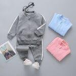 1 2 3 4 5 Years Boys Clothing Sets Autumn Solid Color Zipper Jacket And Pants Sports Children Suit Birthday Present Kids Fashion