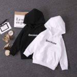 2022 Spring Kids Hoodies White Black Tops Coat Cotton Boys Hoodie Unisex Sweatshirt for Girls Teenage Fall School Clothing 2-18Y