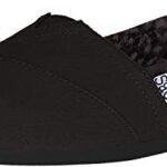BOBS from Skechers Women\s Plush - Peace and Love Flat, Black, 8.5 W US