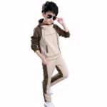 Boy Hooded Tracksuit Clothes set Kids Spring&Autumn Cotton School Uniform Sport Suit Boys Clothing Sets 4 6 8 10 12 14 year