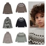 Children's Sweater 2022 Aw Fu Boy Girl Shoulder and Boy Long -sleeved Knitted Ticcoon Sweater Girl Turtleneck Sweater