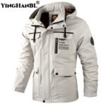 Fashion Men's Casual Windbreaker Jackets Hooded Jacket Man Waterproof Outdoor Soft Shell Winter Coat Clothing Warm Fleece Thick