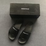 Firmranch Black Essentials High Street FG Printed Letter Designer Flip Flop Slippers Brand Beach Summer Sandals For Men Women