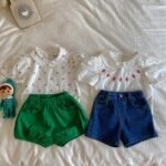 MILANCEL 2022 Girls Tops Children Floral Puff Sleeves Cotton Short Sleeves Kids Blouse 1-6 Y