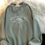 Simple style casual round neck sweater men and women oversize autumn loose drape lazy long sleeved top home clothes Hoodies