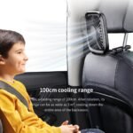 USB Mini 360 Rotating Dual Head Portable Car Seat Clip Fan Strong Wind Air Cooler Summer Car Fan Air Cooling Fan High Quality