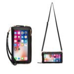 Women Touch Screen Wristlet Handbag, RFID Protection Small Wallet Purse Crossbody Phone Bag